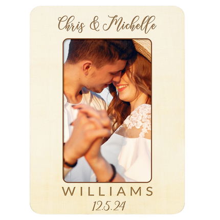 Engraved Custom Wood Photo Frame