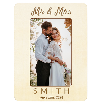 Engraved Custom Wood Photo Frame