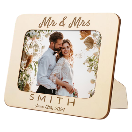 Engraved Custom Wood Photo Frame