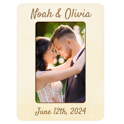 Engraved Custom Wood Photo Frame