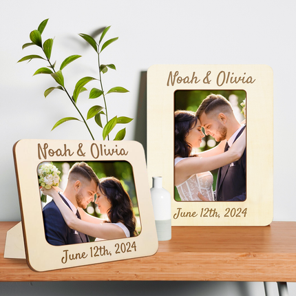 Engraved Custom Wood Photo Frame