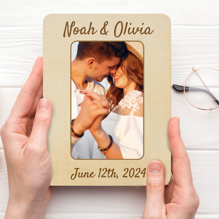 Engraved Custom Wood Photo Frame