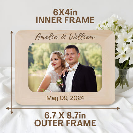Engraved Custom Wood Photo Frame