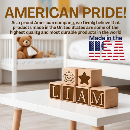 Custom Full Engraved Wooden Blocks Personalized letter blocks