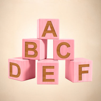 Custom Wooden Name Blocks - Personalized Baby Name Cubes