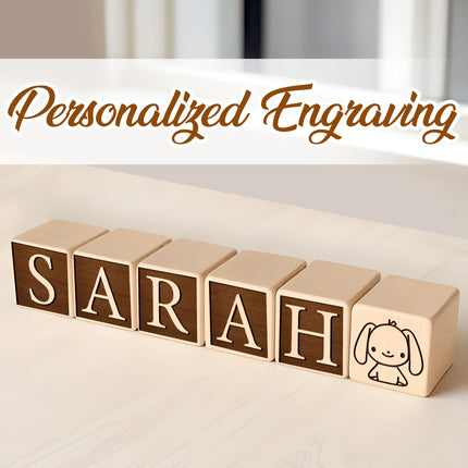 Engraved Nursery Name Blocks, Custom Nursery Decor