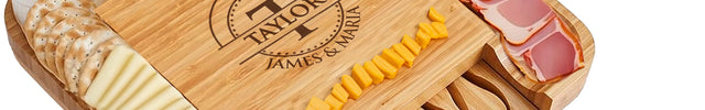 Charcuterie Cheese Board Engraved Name Expanded Set