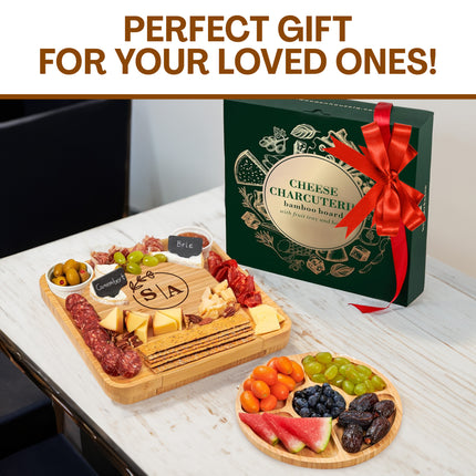 Charcuterie Cheese Board Engraved Name Expanded Set
