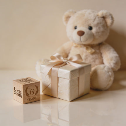 Personalized Name Wooden Blocks for Birthday, Baby Announcement Box