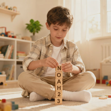 Custom Wooden Name Blocks - Personalized Baby Name Cubes