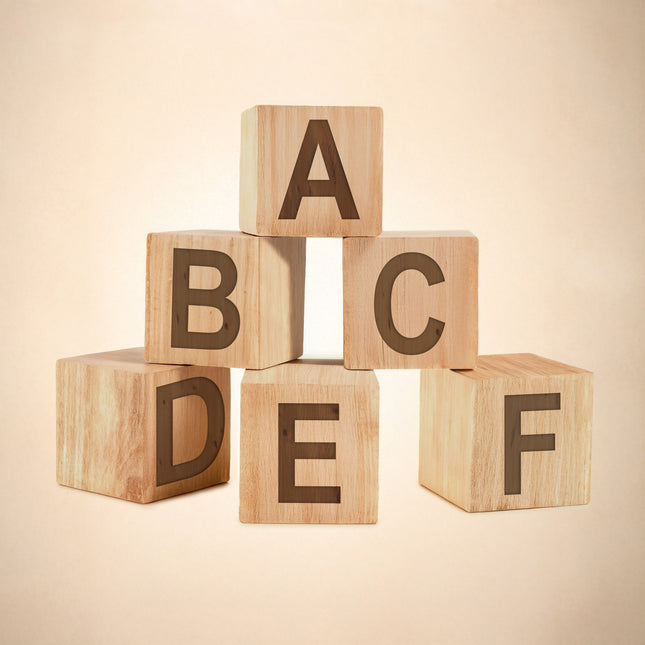 Custom Wooden Name Blocks - Personalized Baby Name Cubes