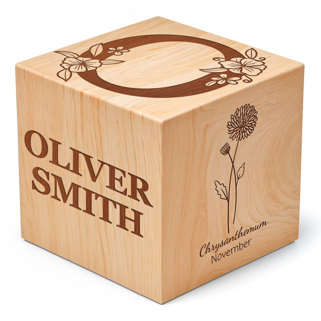 Birth Flower Wood Blocks