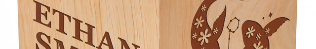 Custom Wood Name Blocks, Engraved Baby Name Sign