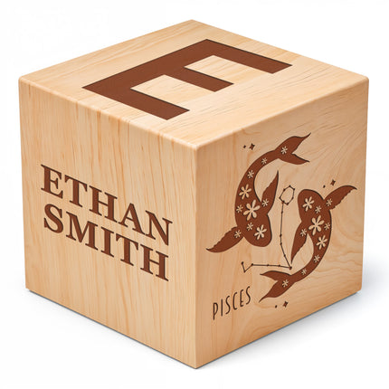Custom Wood Name Blocks, Engraved Baby Name Sign