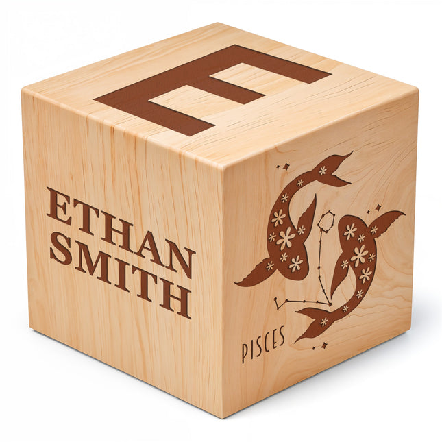 Custom Wood Name Blocks, Engraved Baby Name Sign
