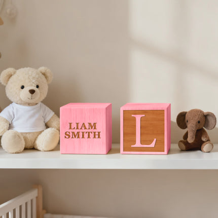 Personalized Baptism Wood Block – Baby Keepsake Gift