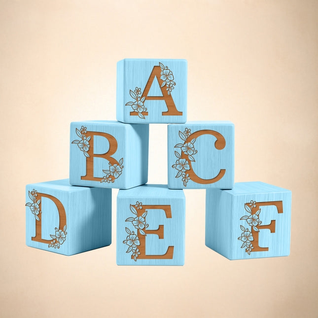 Birth Flower Wood Blocks