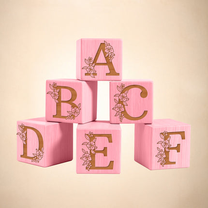 Birth Flower Wood Blocks
