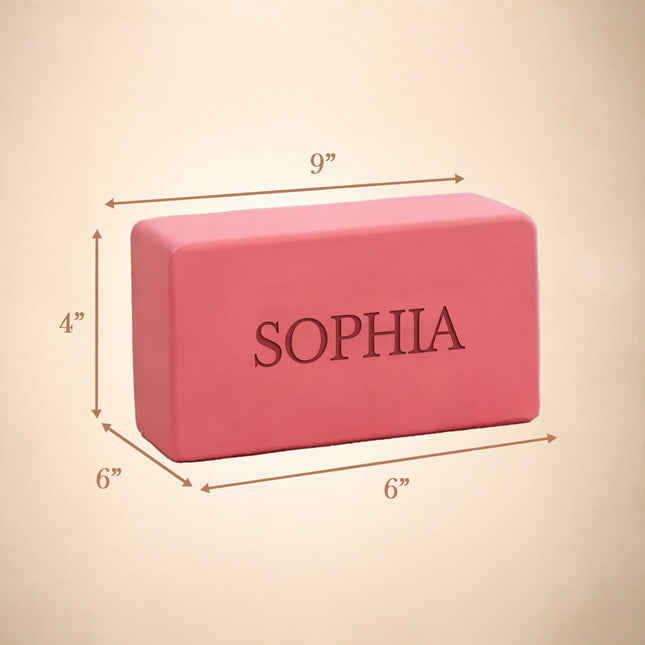 Personalize Yoga Blocks 2 Pack with Custom Design, Add Logo Pink, Red, Purple