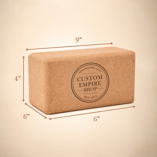 Personalized Cork Yoga Blocks (2 Pack) – Custom Logo Yoga Props for Studios and Gift