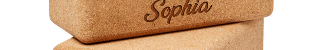 Personalized Cork Yoga Blocks 2 Pack with Custom Design, Add Logo
