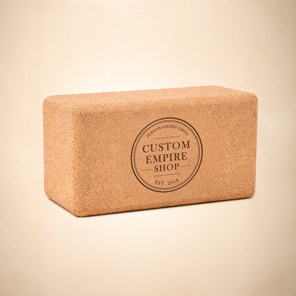 Personalized Cork Yoga Blocks (2 Pack) – Custom Logo Yoga Props for Studios and Gift