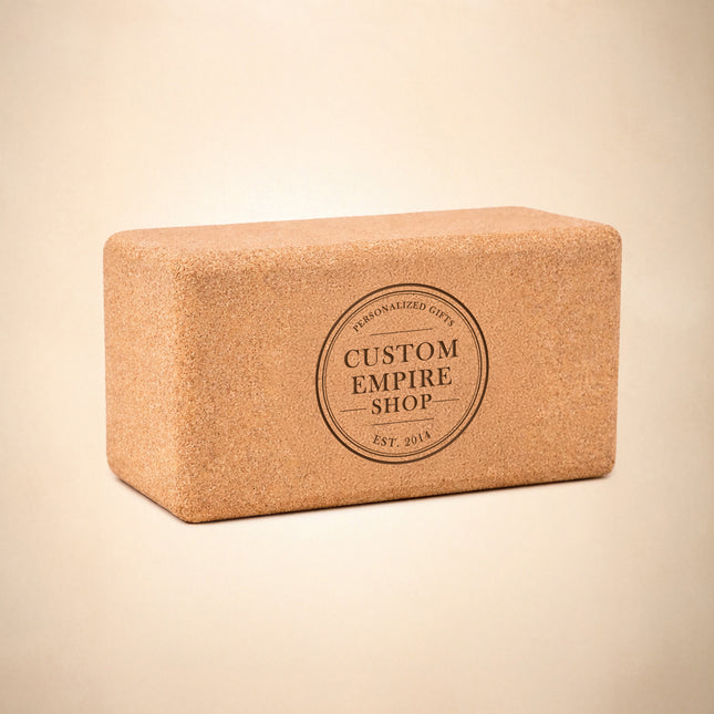 Personalized Cork Yoga Blocks (2 Pack) – Custom Logo Yoga Props for Studios and Gift