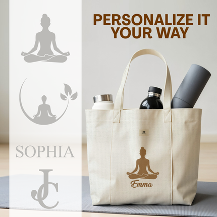 Personalized Yoga Mat Bag Carrier with Name