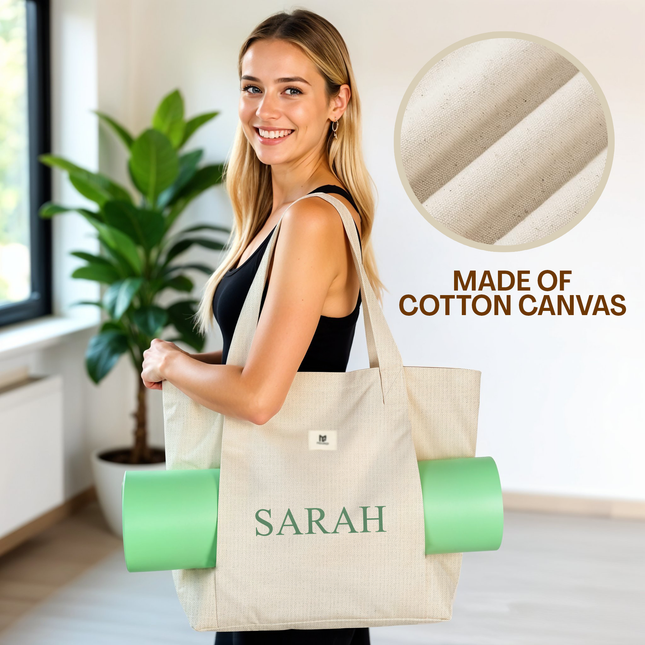 Personalized Yoga Mat Bag Carrier with Name