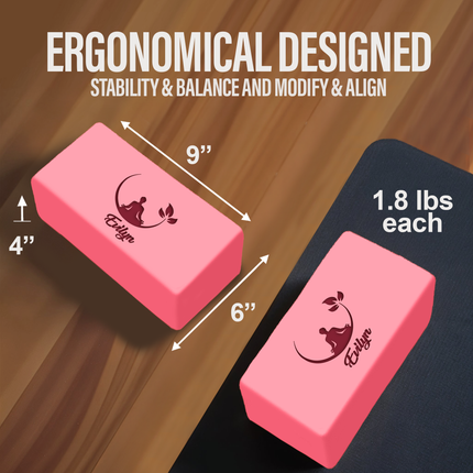 Personalized Yoga Blocks 2 Pack with Custom Design