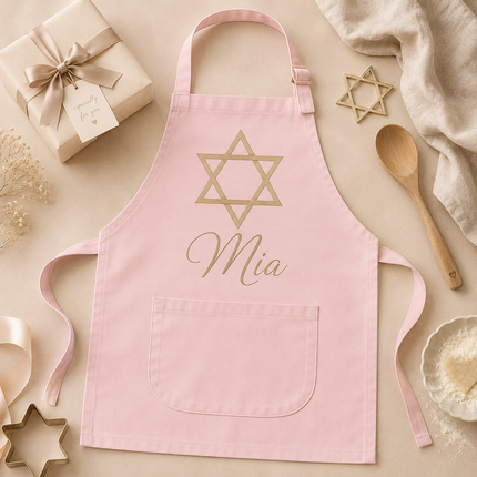 Personalized Judaica Kids Apron for Kitchen with Name