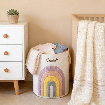 Kids Laundry Basket with Embroidered Name