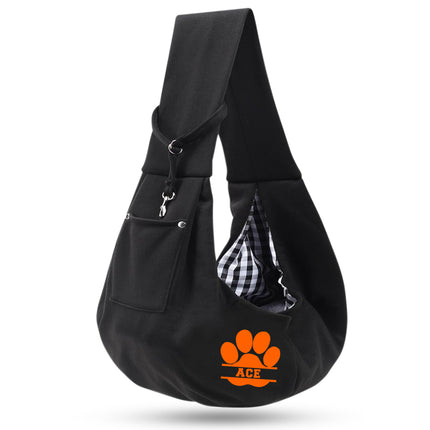 personalized dog sling carrier for small dogs embroidered pet sling carrier customized hands free doogie sling chest wrap