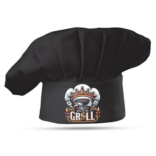 Personalized Grill Chef Hat, Adjustable King of The Grill BBQ Hat Accessory for Father, Dad, Custom BBQ Cooking Chef Hat for Men, Custom Chef Hat, Personalized Gift for Father's Day, Birthday