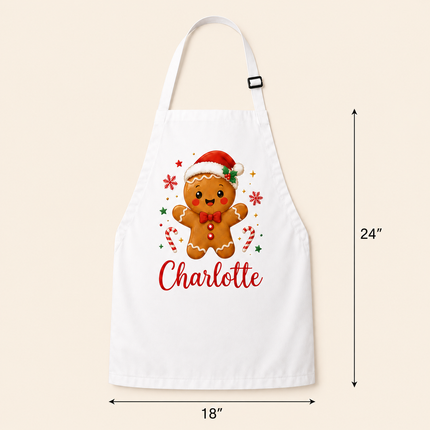 Personalized Christmas Kids Apron for Kitchen with Name