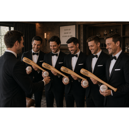 Custom Engraved Baseball Bat and Ball Set with Custom Name - MVP
