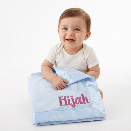 Personalized Baby Blanket with Embroidered Name