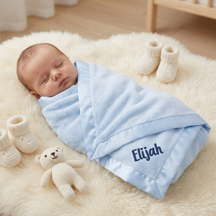Personalized Baby Blanket with Embroidered Name