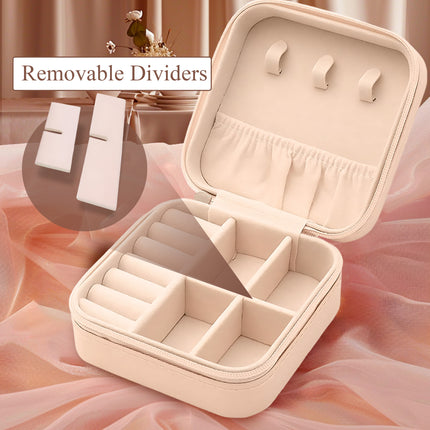 Custom Jewelry Box Leather Organizer for Mom - Pink