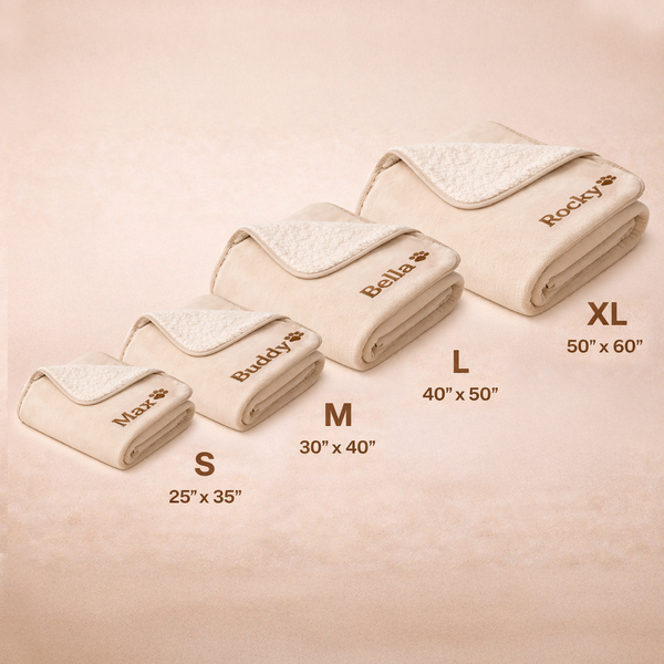 Personalized Dog Blanket – Embroidered Pet Name Fleece Blanket