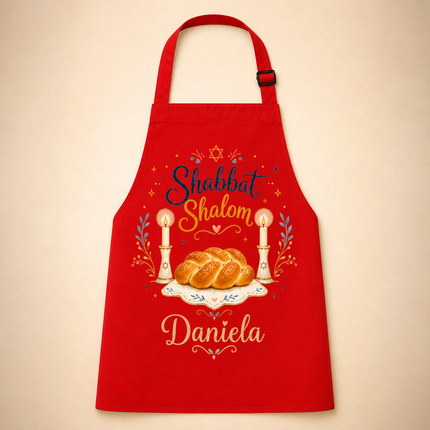 Personalized Judaica Kids Apron for Kitchen with Name