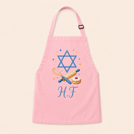 Personalized Hanukkah Kids Apron for Kitchen with Name