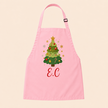 Personalized Christmas Kids Apron for Kitchen with Name