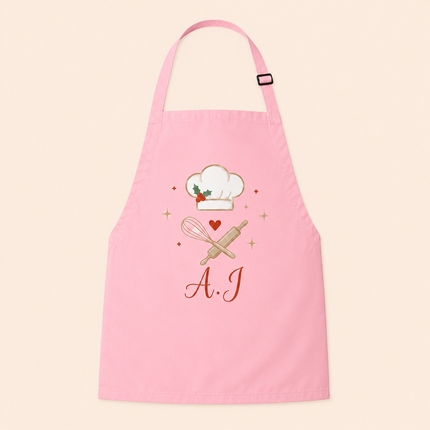 Personalized Christmas Kids Apron for Kitchen with Name