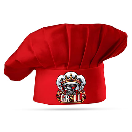 Personalized Grill Chef Hat, Adjustable King of The Grill BBQ Hat Accessory for Father, Dad, Custom BBQ Cooking Chef Hat for Men, Custom Chef Hat, Personalized Gift for Father's Day, Birthday