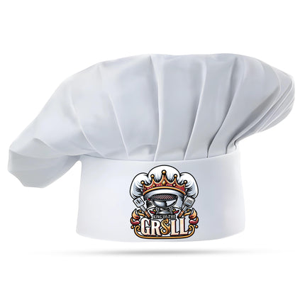 Personalized Grill Chef Hat, Adjustable King of The Grill BBQ Hat Accessory for Father, Dad, Custom BBQ Cooking Chef Hat for Men, Custom Chef Hat, Personalized Gift for Father's Day, Birthday