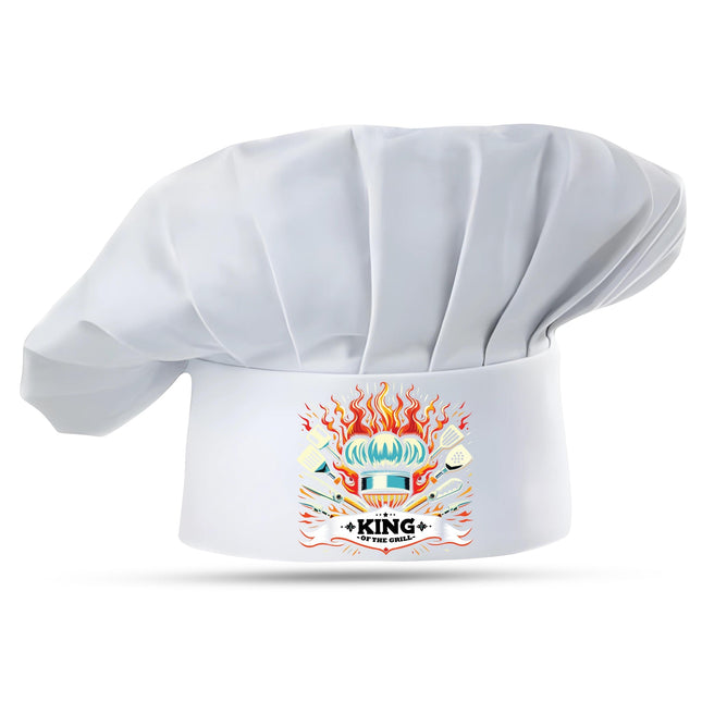 Personalized White Grill Chef Hat