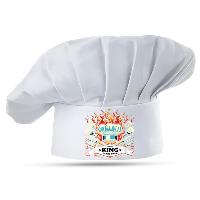 Personalized Black Grill Chef Hat, Adjustable King of The Grill Kitchen Hat Accessory for Father, Dad, Custom BBQ Cooking Chef Hat for Men, Custom Chef Hat, Personalized Gift for Father's Day, Birthday